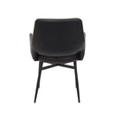  Furnishings' Mate DC T16-BL-BB Isaac Chair In Black PU On Black Beta Base IMAGE 4