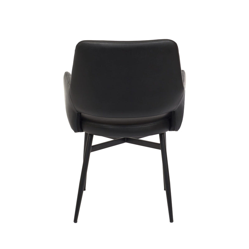 Furnishings' Mate DC T16-BL-BB Isaac Chair In Black PU On Black Beta Base IMAGE 4