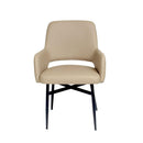  Furnishings' Mate DC T16-LT-BB Isaac Chair In Lite Taupe PU On Black Beta Base IMAGE 1