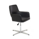  Furnishings' Mate DC-T16-BL-4S Isaac Chair In Black PU On 4 Star Swivel Base IMAGE 1