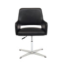  Furnishings' Mate DC-T16-BL-4S Isaac Chair In Black PU On 4 Star Swivel Base IMAGE 2