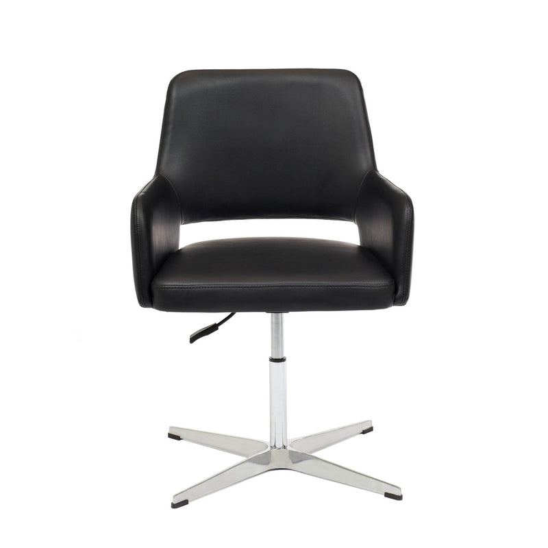 Furnishings' Mate DC-T16-BL-4S Isaac Chair In Black PU On 4 Star Swivel Base IMAGE 2