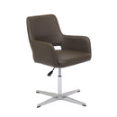  Furnishings' Mate DC-T16-GR-4S Isaac Chair In Grey PU On 4 Star Swivel Base IMAGE 1