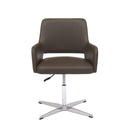  Furnishings' Mate DC-T16-GR-4S Isaac Chair In Grey PU On 4 Star Swivel Base IMAGE 2