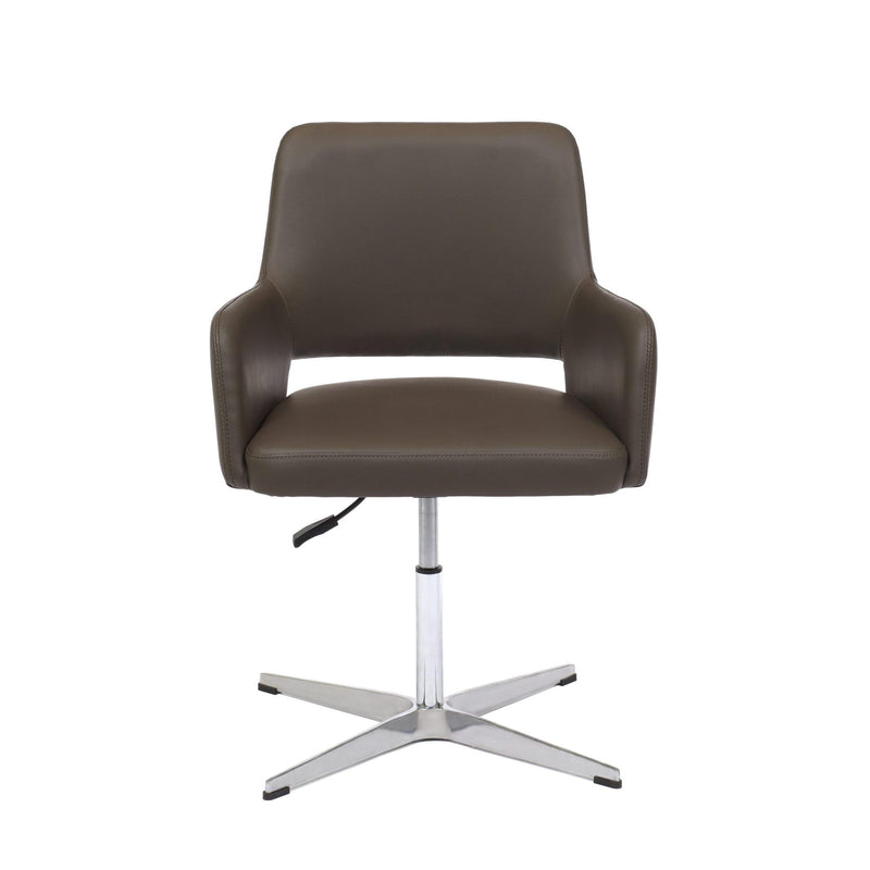 Furnishings' Mate DC-T16-GR-4S Isaac Chair In Grey PU On 4 Star Swivel Base IMAGE 2