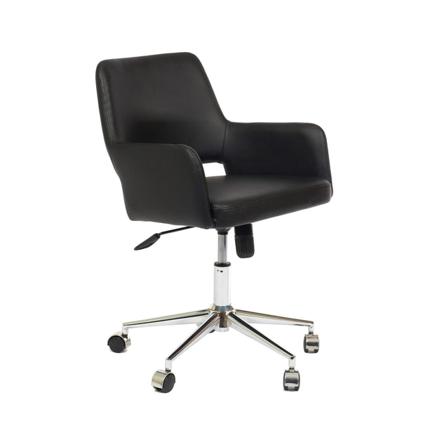 Furnishings' Mate DC-T16-BL-OC  Isaac Chair In Black PU On Office Chair Base IMAGE 1