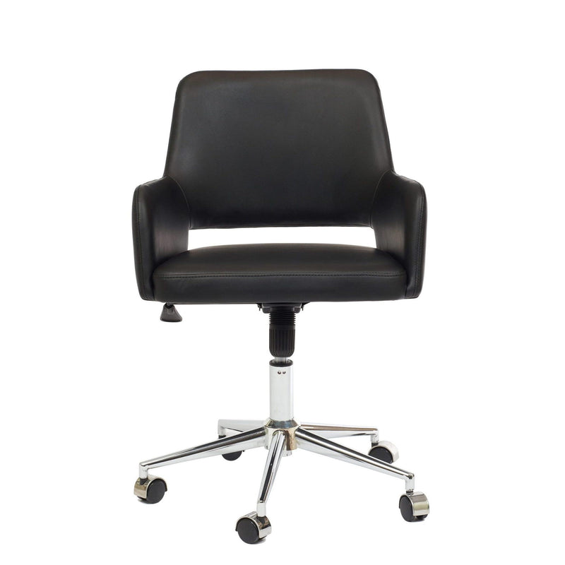 Furnishings' Mate DC-T16-BL-OC  Isaac Chair In Black PU On Office Chair Base IMAGE 2