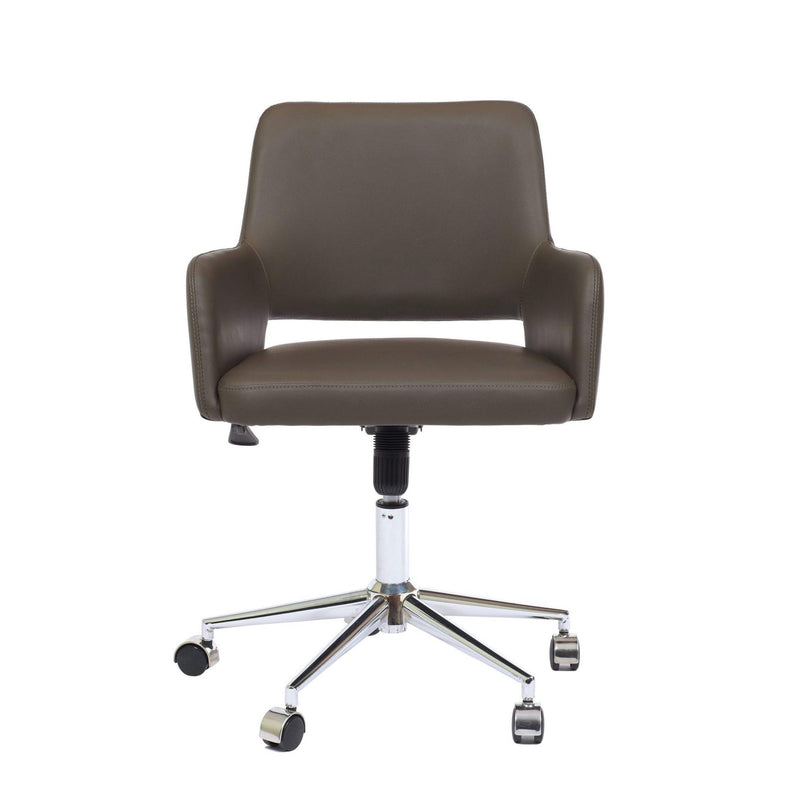 Furnishings' Mate DC-T16-GR-OC  Isaac Chair In Grey PU On Office Chair Base IMAGE 2