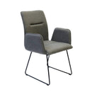  Furnishings' Mate DC 621-SL-SLED Jacob Chair In Slate Fabric On Sled Modular Base IMAGE 1
