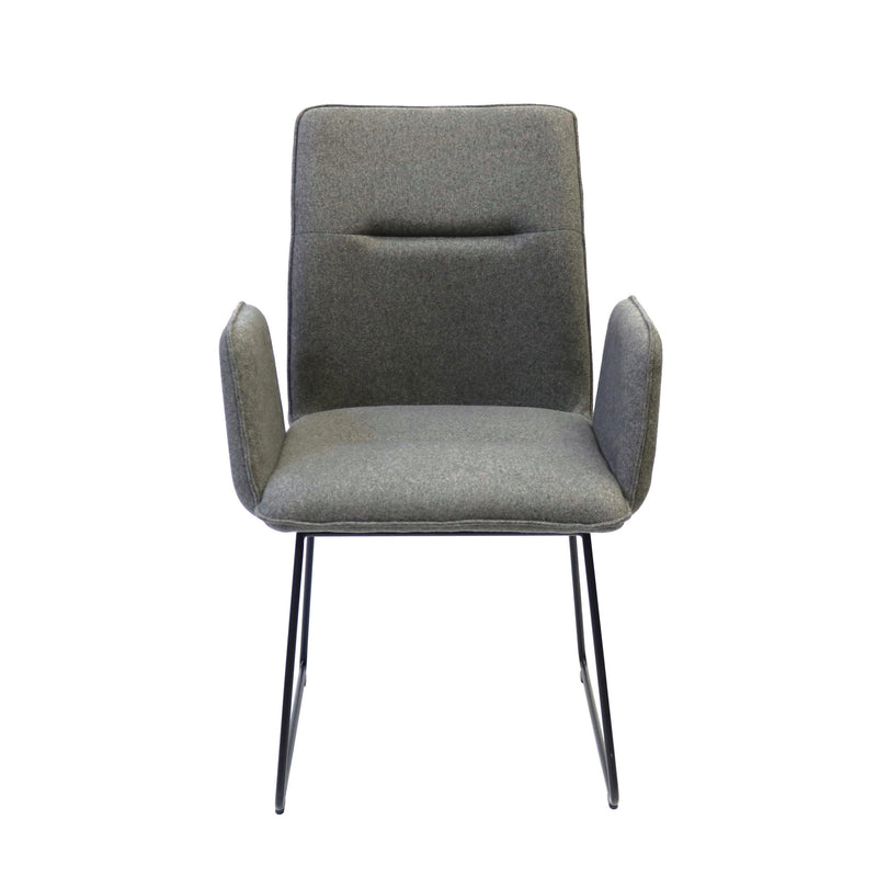 Furnishings' Mate DC 621-SL-SLED  Jacob Chair In Slate Fabric On Sled Modular Base IMAGE 2