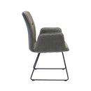  Furnishings' Mate DC 621-SL-SLED Jacob Chair In Slate Fabric On Sled Modular Base IMAGE 3