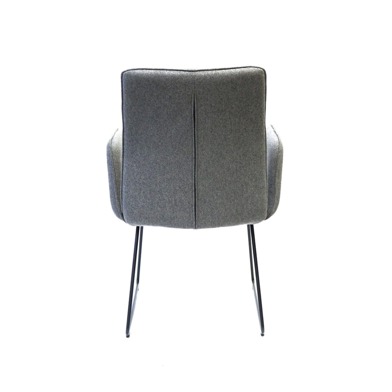 Furnishings' Mate DC 621-SL-SLED  Jacob Chair In Slate Fabric On Sled Modular Base IMAGE 4