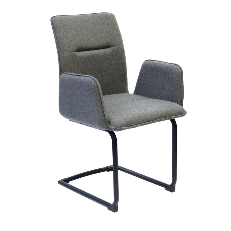 Furnishings' Mate DC 621-SL-CANTI Jacob Chair In Slate Fabric On Cantilever Modular Base IMAGE 1