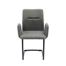  Furnishings' Mate DC 621-SL-CANTI Jacob Chair In Slate Fabric On Cantilever Modular Base IMAGE 2