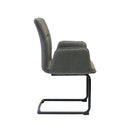  Furnishings' Mate DC 621-SL-CANTI Jacob Chair In Slate Fabric On Cantilever Modular Base IMAGE 3