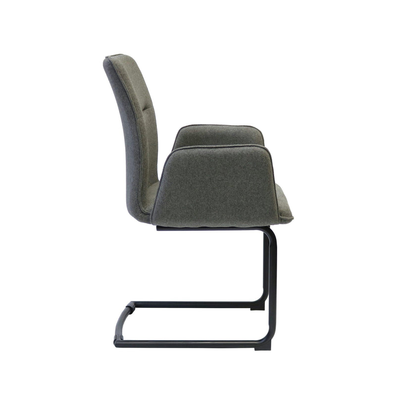 Furnishings' Mate DC 621-SL-CANTI Jacob Chair In Slate Fabric On Cantilever Modular Base IMAGE 3