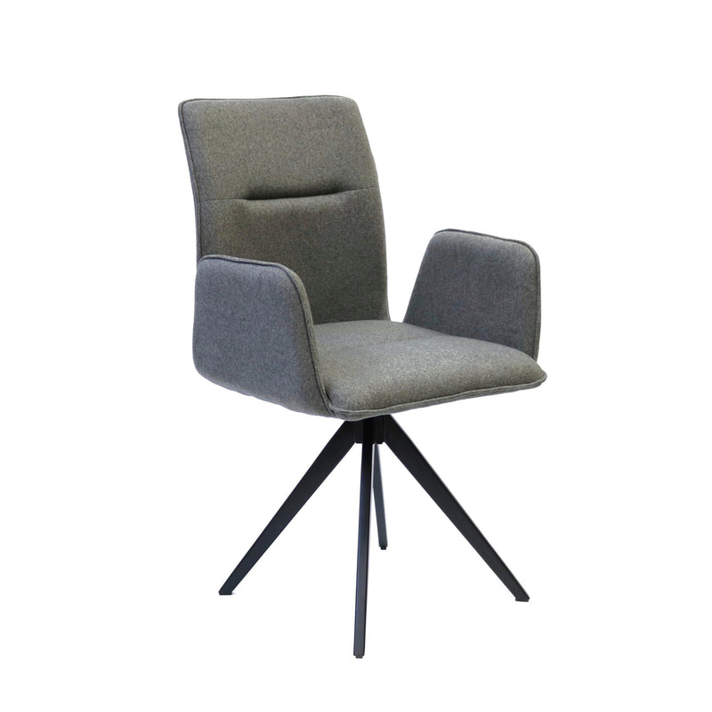 Furnishings' Mate DC 621-SL-SWV  Jacob Chair In Slate Fabric On Swivel Modular Base IMAGE 1