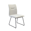  Furnishings' Mate DC 620-DF-SLED Joëlle Chair In Dove Fabric On Sled Modular Base IMAGE 1