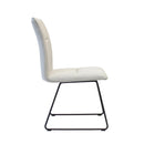  Furnishings' Mate DC 620-DF-SLED Joëlle Chair In Dove Fabric On Sled Modular Base IMAGE 3