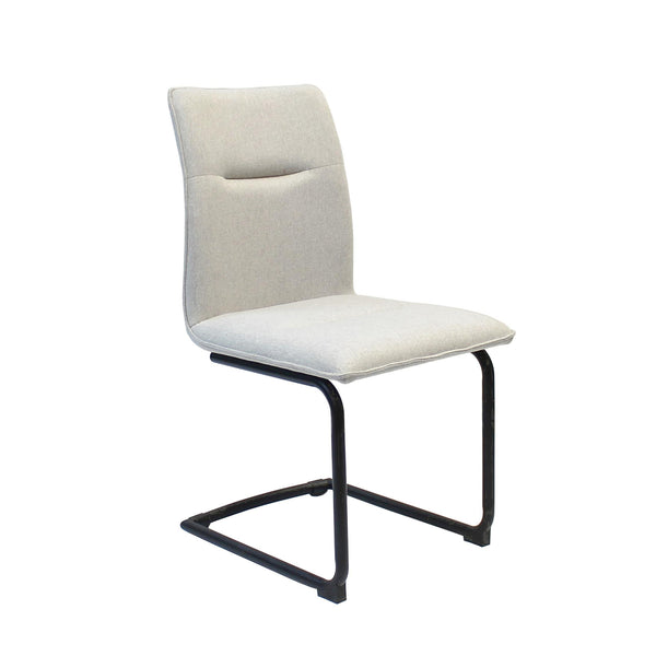 Furnishings' Mate DC 620-DF-CANTI Joëlle Chair In Dove Fabric On Cantilever Modular Base IMAGE 1