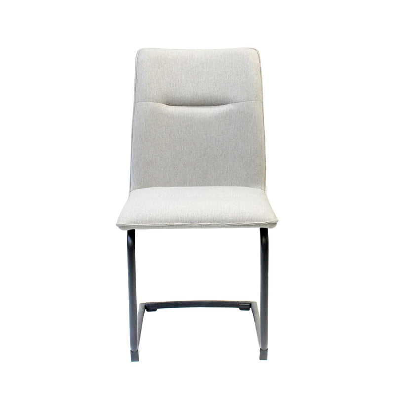 Furnishings' Mate DC 620-DF-CANTI Joëlle Chair In Dove Fabric On Cantilever Modular Base IMAGE 2