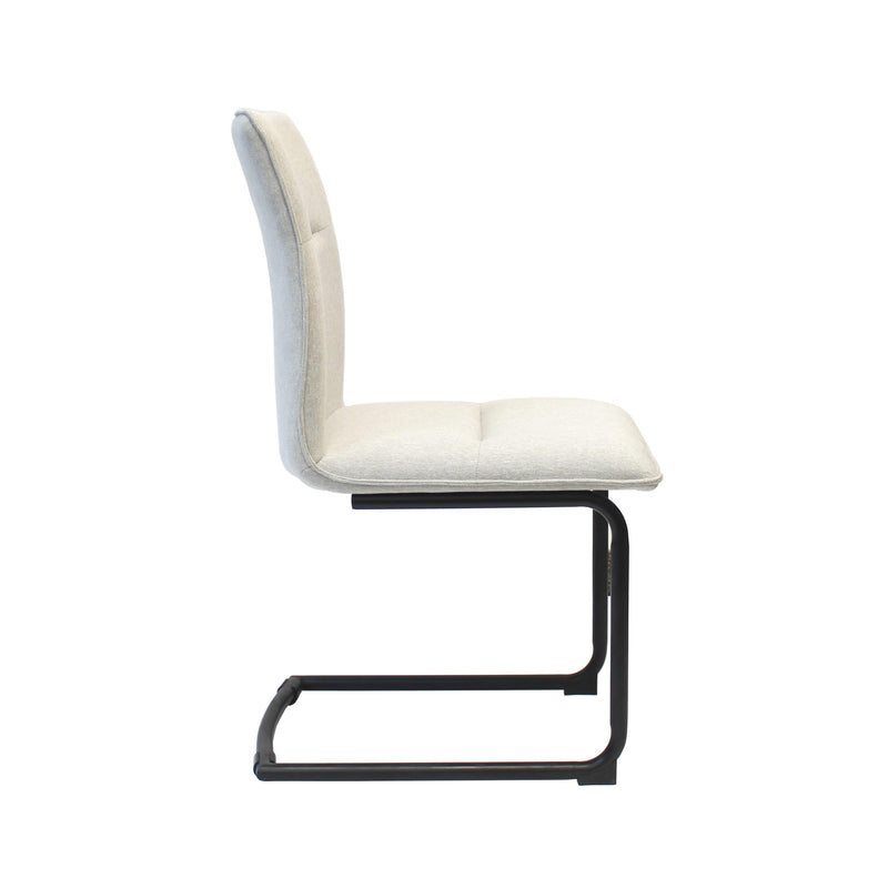 Furnishings' Mate DC 620-DF-CANTI Joëlle Chair In Dove Fabric On Cantilever Modular Base IMAGE 3