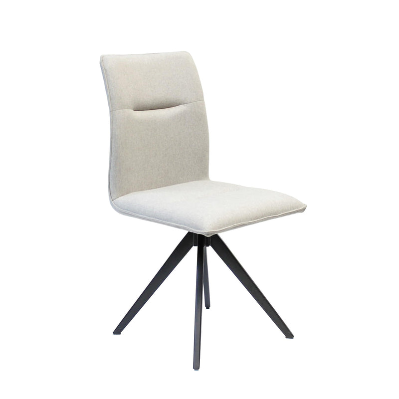 Furnishings' Mate DC 620-DF-SWV Joëlle Chair In Dove Fabric On Swivel Modular Base IMAGE 1