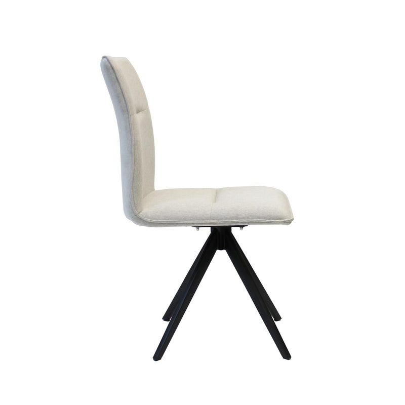 Furnishings' Mate DC 620-DF-SWV Joëlle Chair In Dove Fabric On Swivel Modular Base IMAGE 3