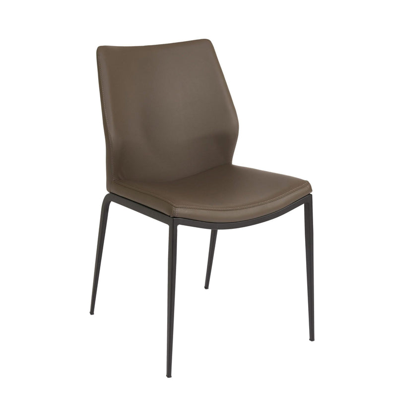 Furnishings' Mate DC 034-GR-MB Ka Chair In Grey PU On Standard Matte Black Frame IMAGE 1