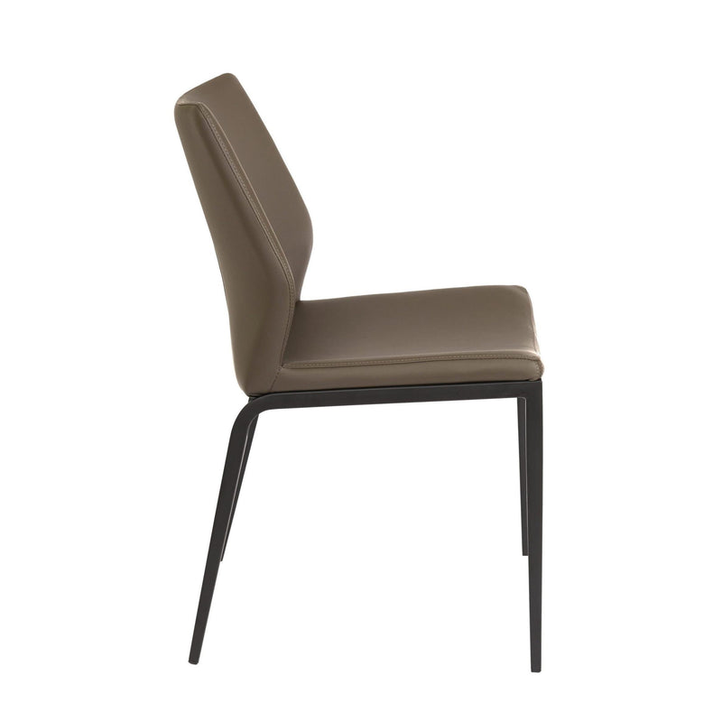 Furnishings' Mate DC 034-GR-MB Ka Chair In Grey PU On Standard Matte Black Frame IMAGE 3