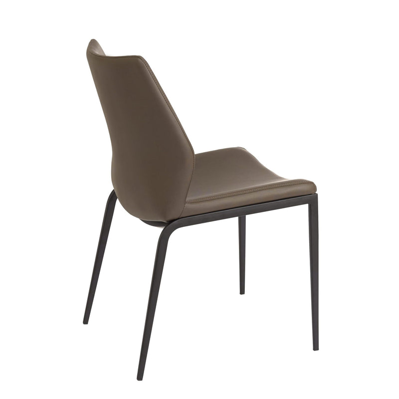 Furnishings' Mate DC 034-GR-MB Ka Chair In Grey PU On Standard Matte Black Frame IMAGE 4