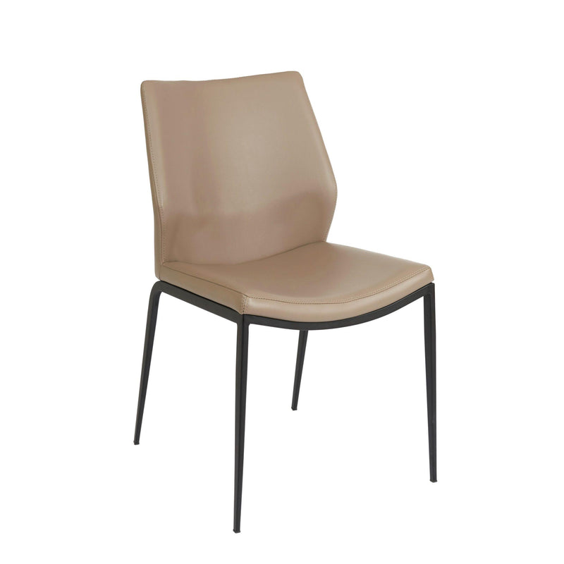 Furnishings' Mate DC 034-LT-MB Ka Chair In Lite Taupe PU On Standard Matte Black Frame IMAGE 1