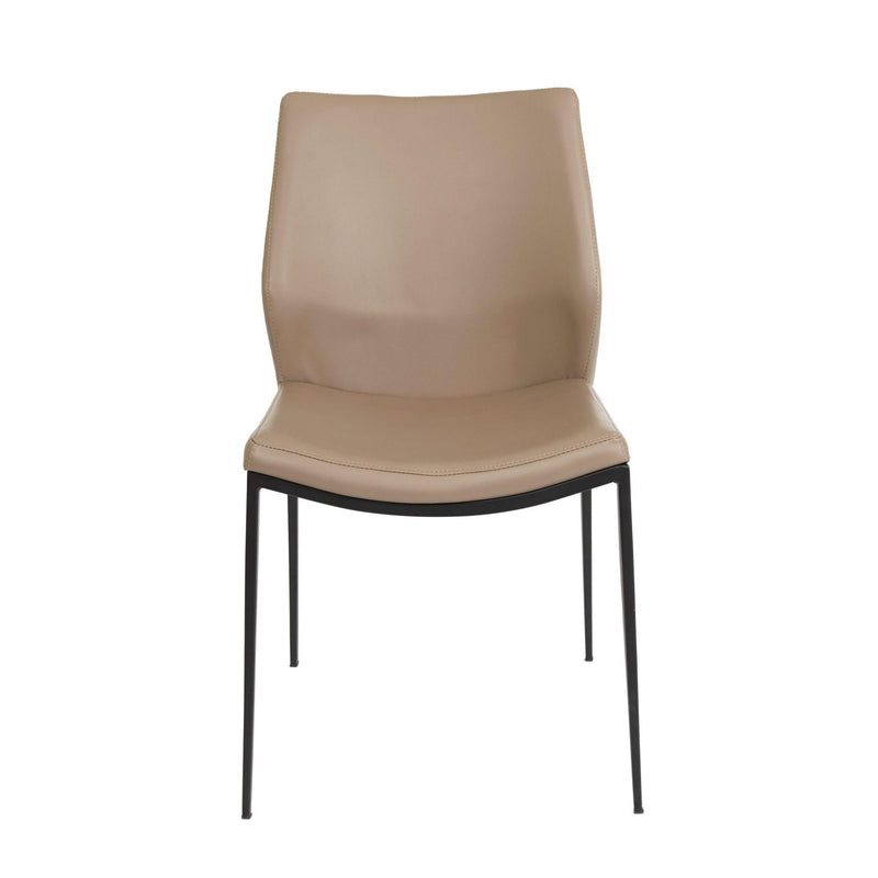 Furnishings' Mate DC 034-LT-MB Ka Chair In Lite Taupe PU On Standard Matte Black Frame IMAGE 2