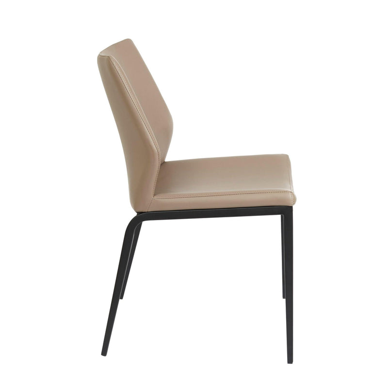 Furnishings' Mate DC 034-LT-MB Ka Chair In Lite Taupe PU On Standard Matte Black Frame IMAGE 3