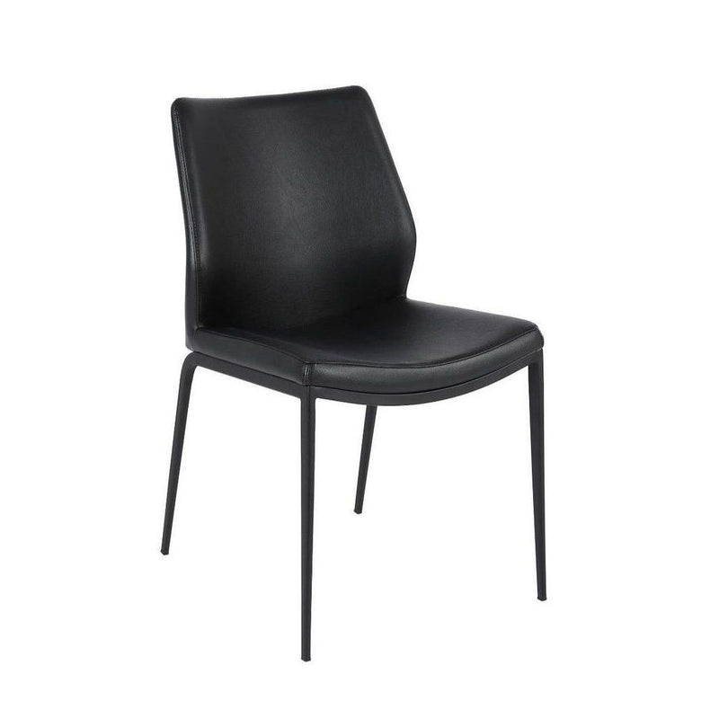 Furnishings' Mate DC 034-BL-MB Ka Chair In Black PU On Standard Matte Black Frame IMAGE 1