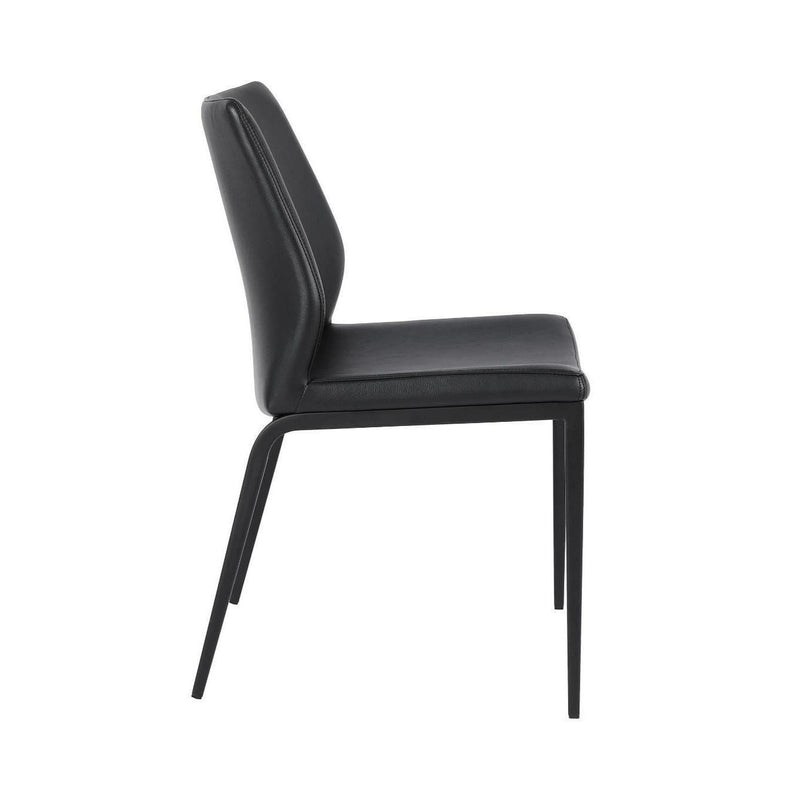 Furnishings' Mate DC 034-BL-MB Ka Chair In Black PU On Standard Matte Black Frame IMAGE 3