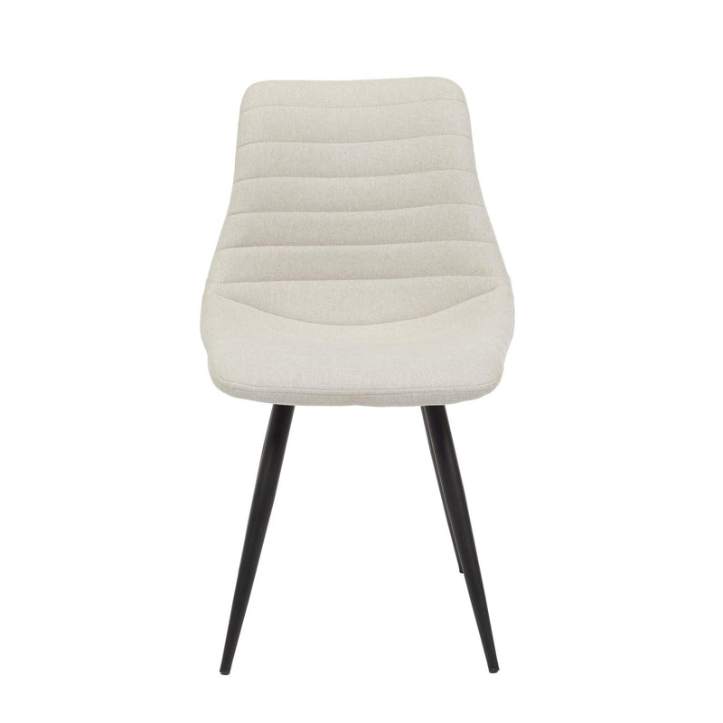 Furnishings' Mate DC 342-DF-MB Lee Chair In Dove Fabric On Standard Matte Black Frame IMAGE 2