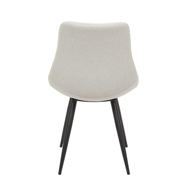 Furnishings' Mate DC 342-DF-MB Lee Chair In Dove Fabric On Standard Matte Black Frame IMAGE 4