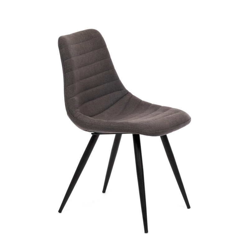 Furnishings' Mate DC 342-GF-MB Lee Chair In Graphite Fabric On Standard Matte Black Frame IMAGE 1