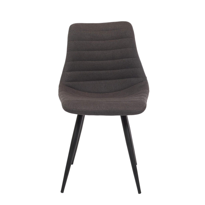 Furnishings' Mate DC 342-GF-MB Lee Chair In Graphite Fabric On Standard Matte Black Frame IMAGE 2