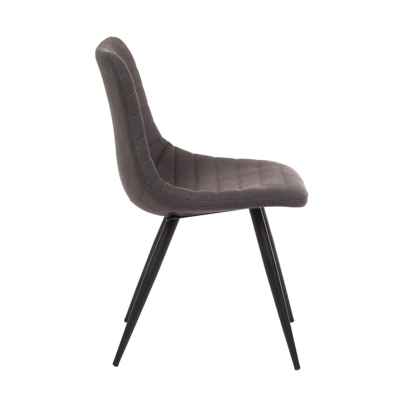 Furnishings' Mate DC 342-GF-MB Lee Chair In Graphite Fabric On Standard Matte Black Frame IMAGE 3