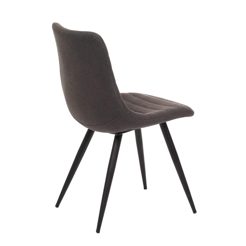 Furnishings' Mate DC 342-GF-MB Lee Chair In Graphite Fabric On Standard Matte Black Frame IMAGE 4