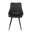  Furnishings' Mate DC 342-BL-MB Lee Chair In Black PU On Standard Matte Black Frame IMAGE 2