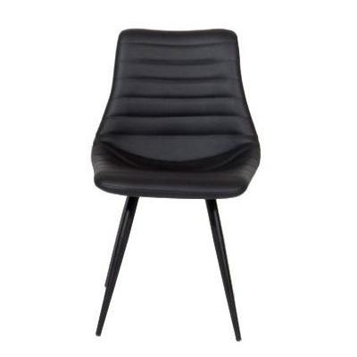 Furnishings' Mate DC 342-BL-MB Lee Chair In Black PU On Standard Matte Black Frame IMAGE 2