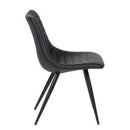  Furnishings' Mate DC 342-BL-MB Lee Chair In Black PU On Standard Matte Black Frame IMAGE 3