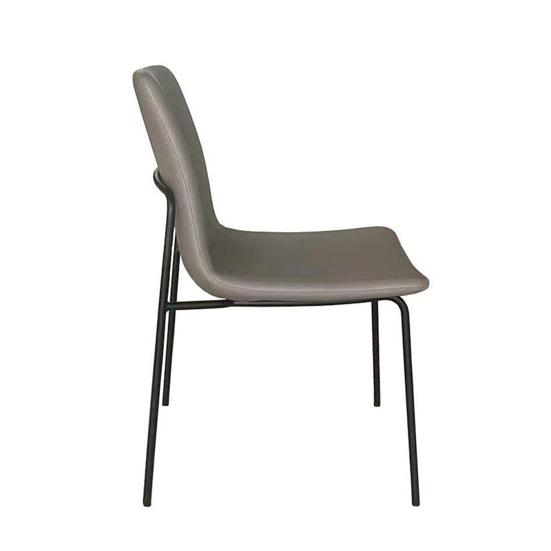 Furnishings' Mate DC 613-LT-MB Luca Chair In Lite Taupe PU On Standard Matte Black Frame IMAGE 3