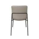 Furnishings' Mate DC 613-LT-MB Luca Chair In Lite Taupe PU On Standard Matte Black Frame IMAGE 4