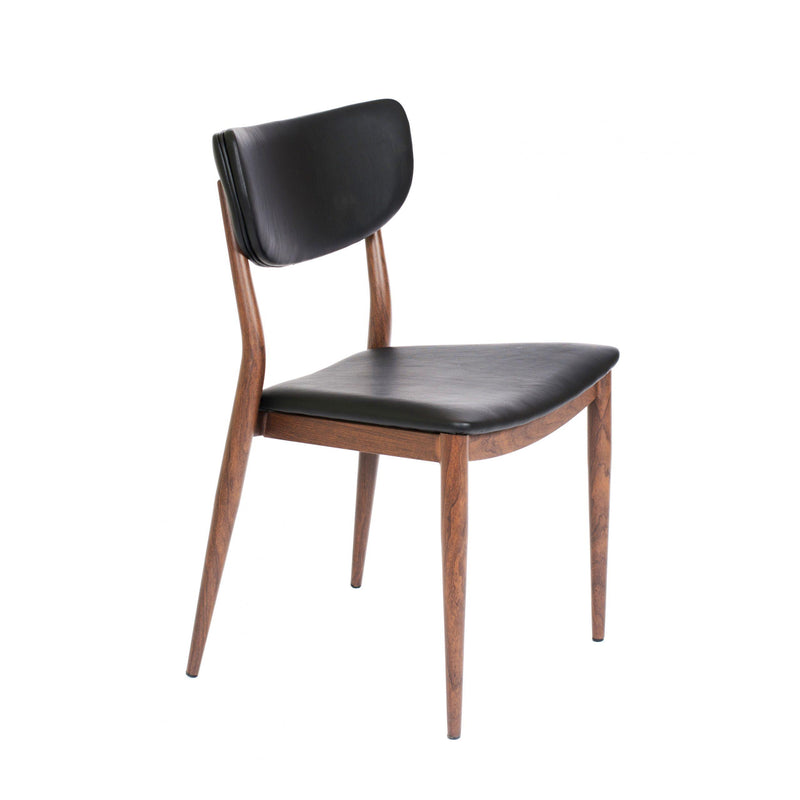 Furnishings' Mate DC Y10-BL-BW Maverick Chair In Black PU On Standard Black Walnut Frame IMAGE 1