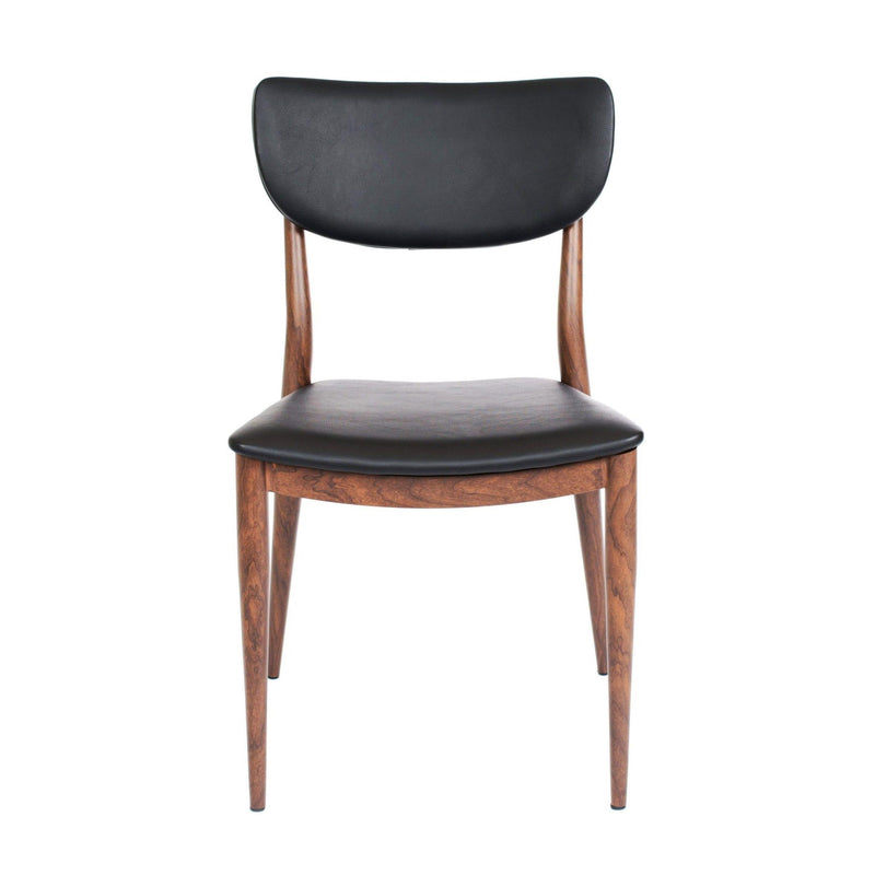 Furnishings' Mate DC Y10-BL-BW Maverick Chair In Black PU On Standard Black Walnut Frame IMAGE 2