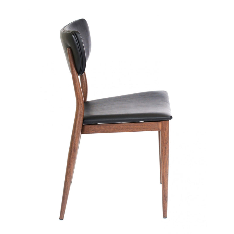 Furnishings' Mate DC Y10-BL-BW Maverick Chair In Black PU On Standard Black Walnut Frame IMAGE 3